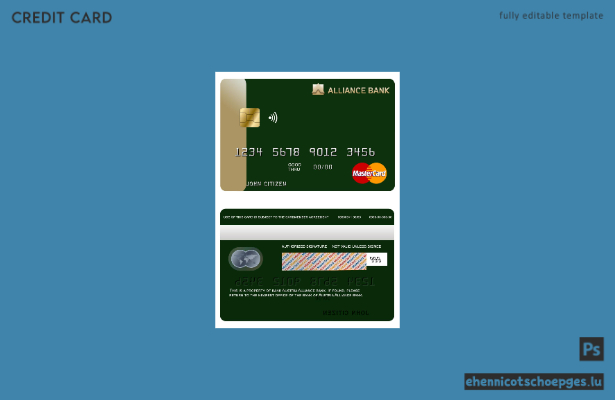 Beispielvorschau der Mastercard der Austria Alliance Bank